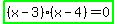 highlight_green%28%28x-3%29%28x-4%29=0%29