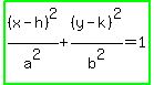 highlight_green%28%28x-h%29%5E2%2Fa%5E2%2B%28y-k%29%5E2%2Fb%5E2=1%29