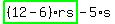 highlight_green%28+%2812-6%29%2Ars+%29-5%2As