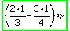 highlight_green%28+%282%2A1%2F3-3%2A1%2F4%29%2Ax+%29