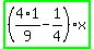highlight_green%28+%284%2A1%2F9-1%2F4%29%2Ax+%29