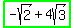 highlight_green%28+-+sqrt%282%29+%2B+4sqrt%283%29%29