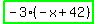 highlight_green%28+-3%2A%28-x%2B42%29+%29