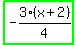 highlight_green%28+-3%2F4%2A%28x%2B2%29+%29