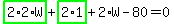 \"highlight_green%28+2%2A2%2AW+%29%2Bhighlight_green%28+2%2A1+%29%2B2%2AW-80=0\"