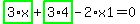 highlight_green%28+3%2Ax+%29%2Bhighlight_green%28+3%2A4+%29-2%2Ax1=0