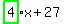 highlight_green%28+4+%29%2Ax%2B27