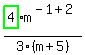 highlight_green%28+4+%29%2F3%2Am%5E%28-1%2B2%29%2F%28m%2B5%29