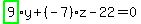 \"highlight_green%28+9+%29%2Ay%2B%28-7%29%2Az-22=0\"