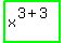 highlight_green%28+x%5E%283%2B3%29+%29