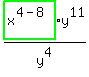 highlight_green%28+x%5E%284-8%29+%29%2Fy%5E4%2Ay%5E11