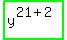 highlight_green%28+y%5E%2821%2B2%29+%29