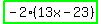 highlight_green%28-+2%2813x+-+23%29%29
