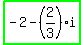 highlight_green%28-+2+-+%282%2F3%29i%29