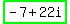 highlight_green%28-+7+%2B+22i%29