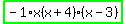 highlight_green%28-1%2Ax%28x%2B4%29%28x-3%29%29