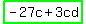 highlight_green%28-27c+%2B+3cd%29