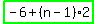 highlight_green%28-6%2B%28n-1%29%2A2%29