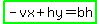 highlight_green%28-vx%2Bhy=bh%29