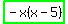 highlight_green%28-x%28x+-+5%29%29