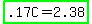 highlight_green%28.17C+=+2.38%29