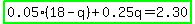highlight_green%280.05%2818-q%29%2B0.25q=2.30%29