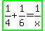 highlight_green%281%2F4%2B1%2F6=1%2Fx%29