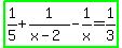 highlight_green%281%2F5%2B1%2F%28x-2%29-1%2Fx=1%2F3%29