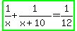 highlight_green%281%2Fx%2B1%2F%28x%2B10%29=1%2F12%29