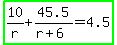 highlight_green%2810%2Fr%2B45.5%2F%28r%2B6%29=4.5%29