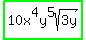highlight_green%2810x%5E4y%5E5sqrt%283y%29%29