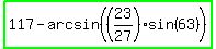 highlight_green%28117-arcsin%28%2823%2F27%29sin%2863%29%29%29
