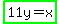highlight_green%2811y=x%29