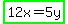 highlight_green%2812x=5y%29