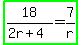 highlight_green%2818%2F%282r%2B4%29=7%2Fr%29