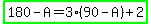 highlight_green%28180-A+=+3%2890-A%29%2B2%29