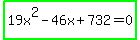 highlight_green%2819x%5E2-46x%2B732=0%29