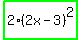 highlight_green%282%282x+-+3%29%5E2%29