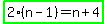 highlight_green%282%28n-1%29=n%2B4%29