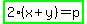 highlight_green%282%28x%2By%29=p%29
