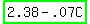 highlight_green%282.38+-+.07C%29
