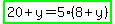 highlight_green%2820%2By=5%288%2By%29%29