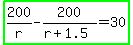 highlight_green%28200%2Fr-200%2F%28r%2B1.5%29=30%29