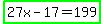 highlight_green%2827x-17=199%29