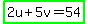 highlight_green%282u%2B5v=54%29