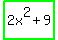 highlight_green%282x%5E2+%2B+9%29