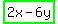 highlight_green%282x+-+6y%29