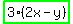 highlight_green%283%282x+-+y%29%29