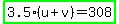 highlight_green%283.5%28u%2Bv%29=308%29