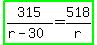 highlight_green%28315%2F%28r-30%29=518%2Fr%29